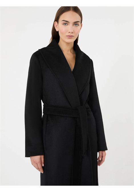 Max Mara Studio Women's MSTLORIANA Black Pure Wool Wrap Robe Coat Max Mara Studio |  | 2626016202600013